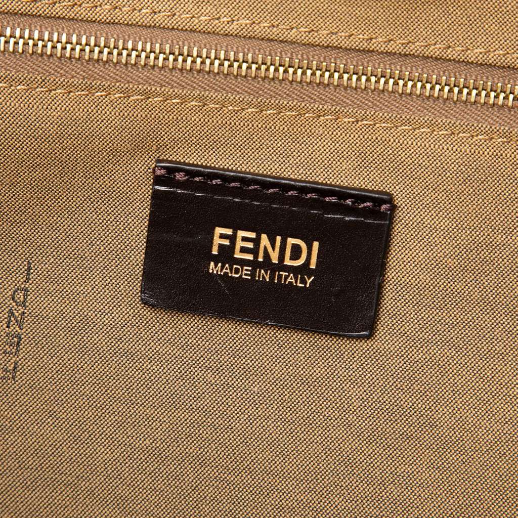 Fendi Large Zucca Canvas Ponyhair 2Jours Tote Brown Very good condition - Box View