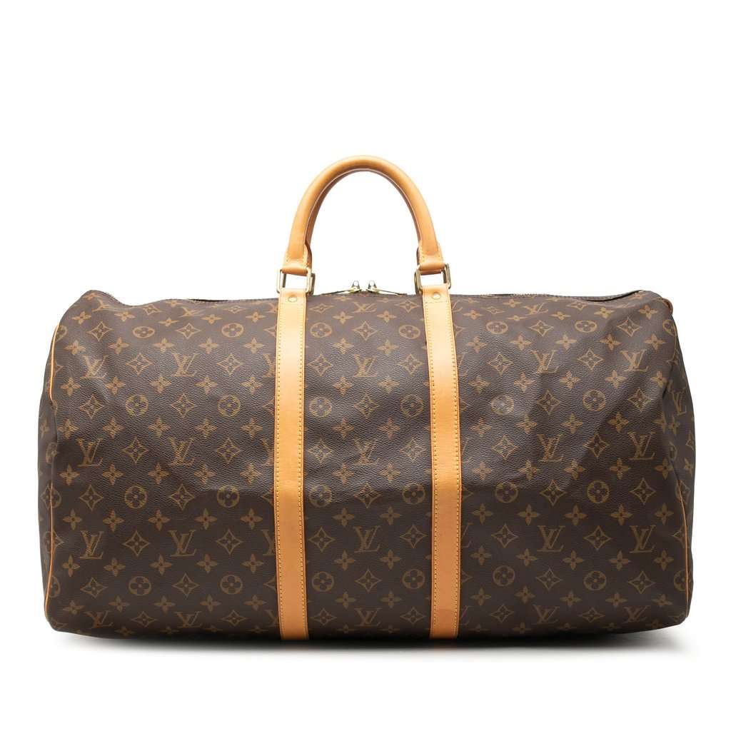 Louis Vuitton Monogram Keepall 55 Brown Very good - Front View