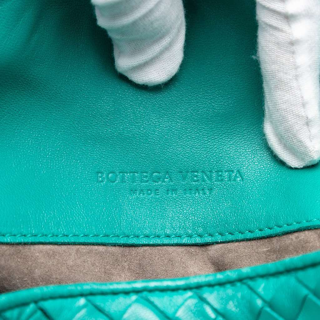 Bottega Veneta Nappa Intrecciato Parachute Tote Green Leather Very good - Box View