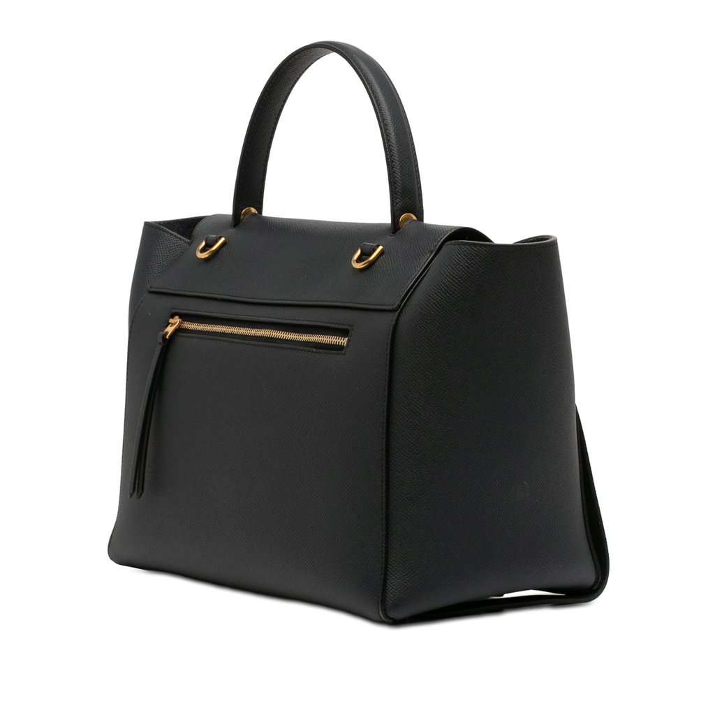 Celine Mini Grained Calfskin Belt Bag Black Leather Very good - Back View