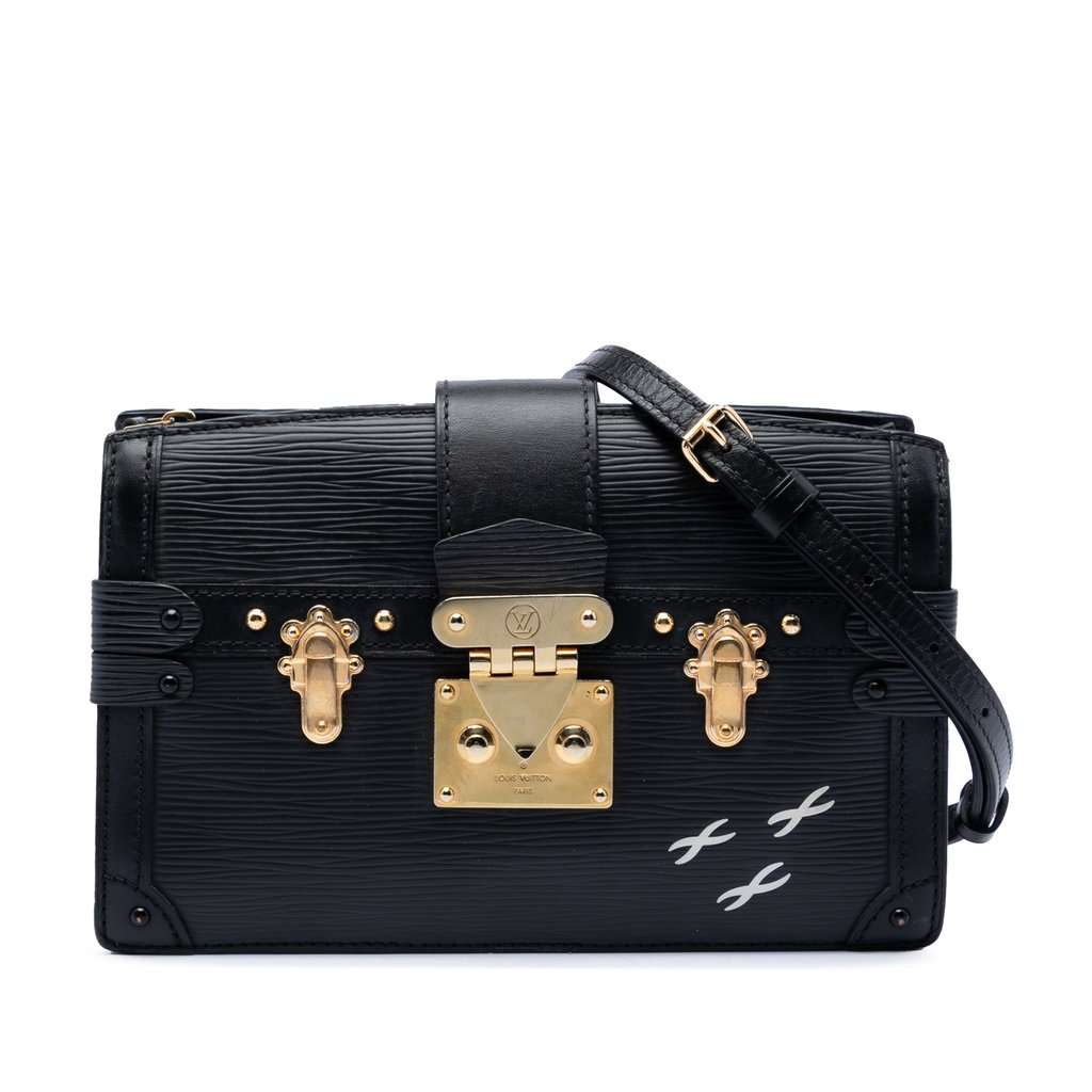 Louis Vuitton Epi Trunk Clutch Black Leather Very good - Front View