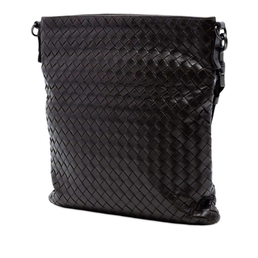 Bottega Veneta Nappa Intrecciato VN Crossbody Brown Leather Very good - Back View