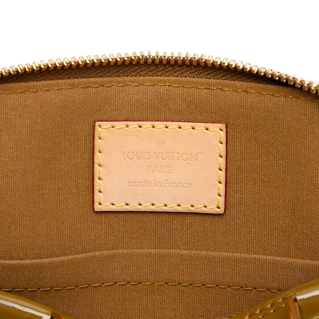 Louis Vuitton Monogram Vernis Alma BB Green Leather Very good condition - Box View