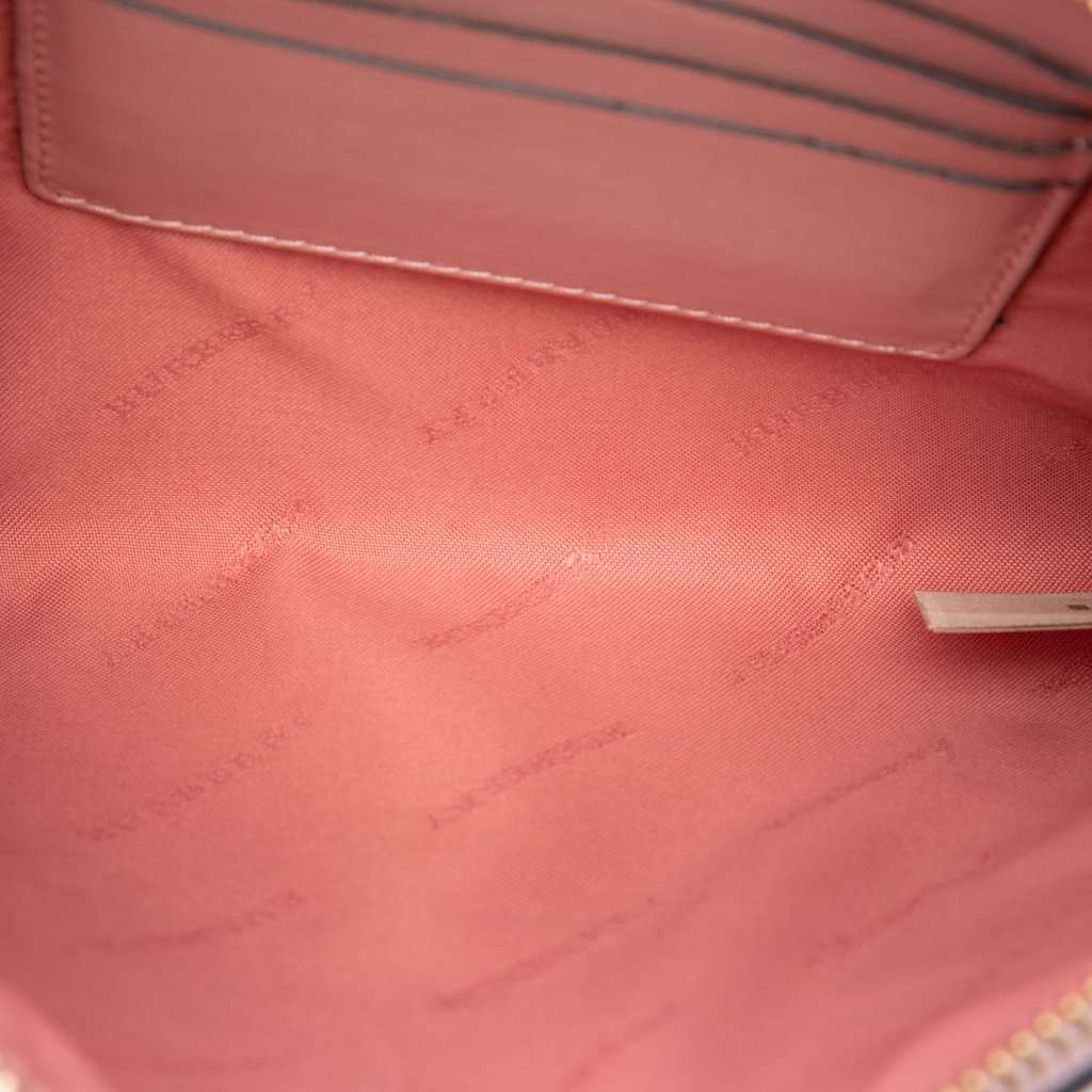 Burberry Scalloped Leather and Suede Peyton Crossbody Pink Leather Very good - Model View