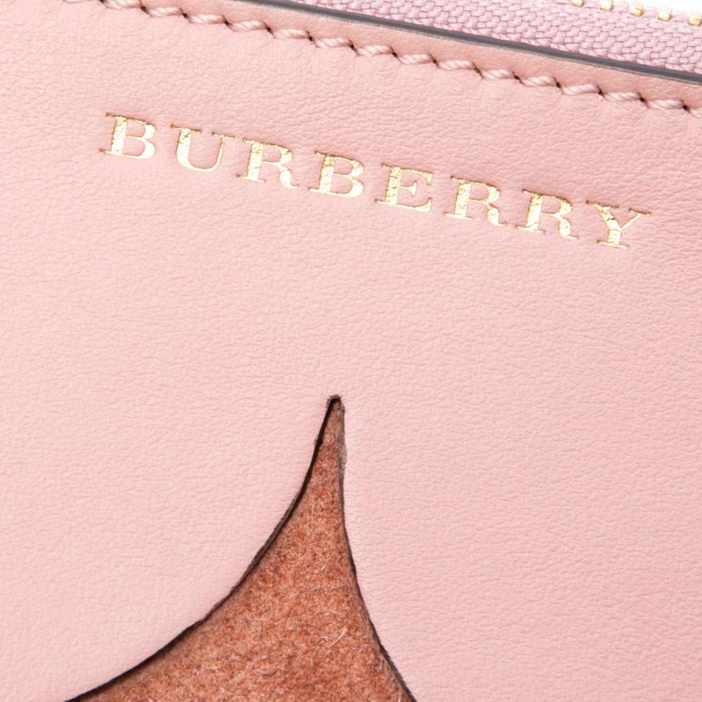 Burberry Scalloped Leather and Suede Peyton Crossbody Pink Leather Very good - Box View