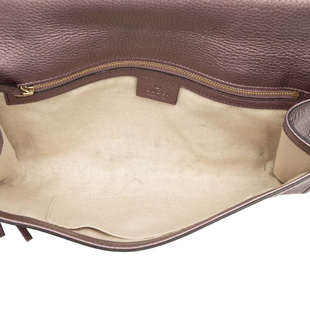 Gucci Metallic Calfskin Soho Disco Clutch Pink Leather Very good condition - Model View