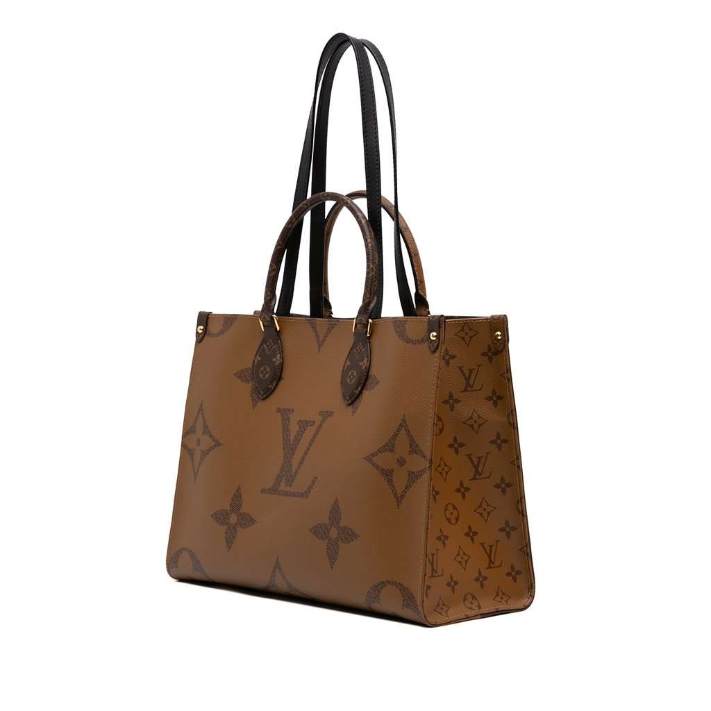 Louis Vuitton Monogram Reverse Giant OnTheGo MM Brown Very good condition - Back View