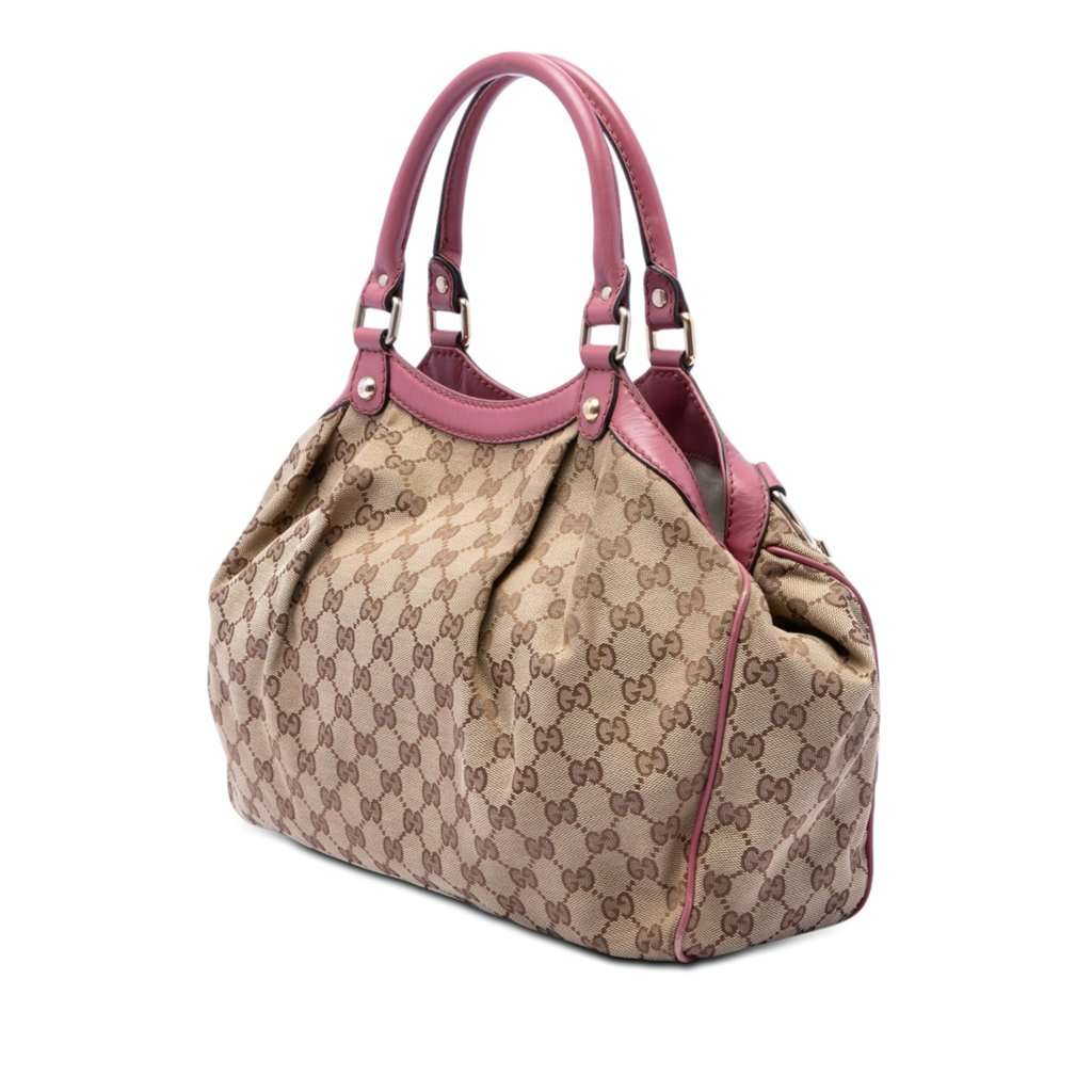 Gucci Medium GG Canvas Sukey Tote Beige Very good - Back View