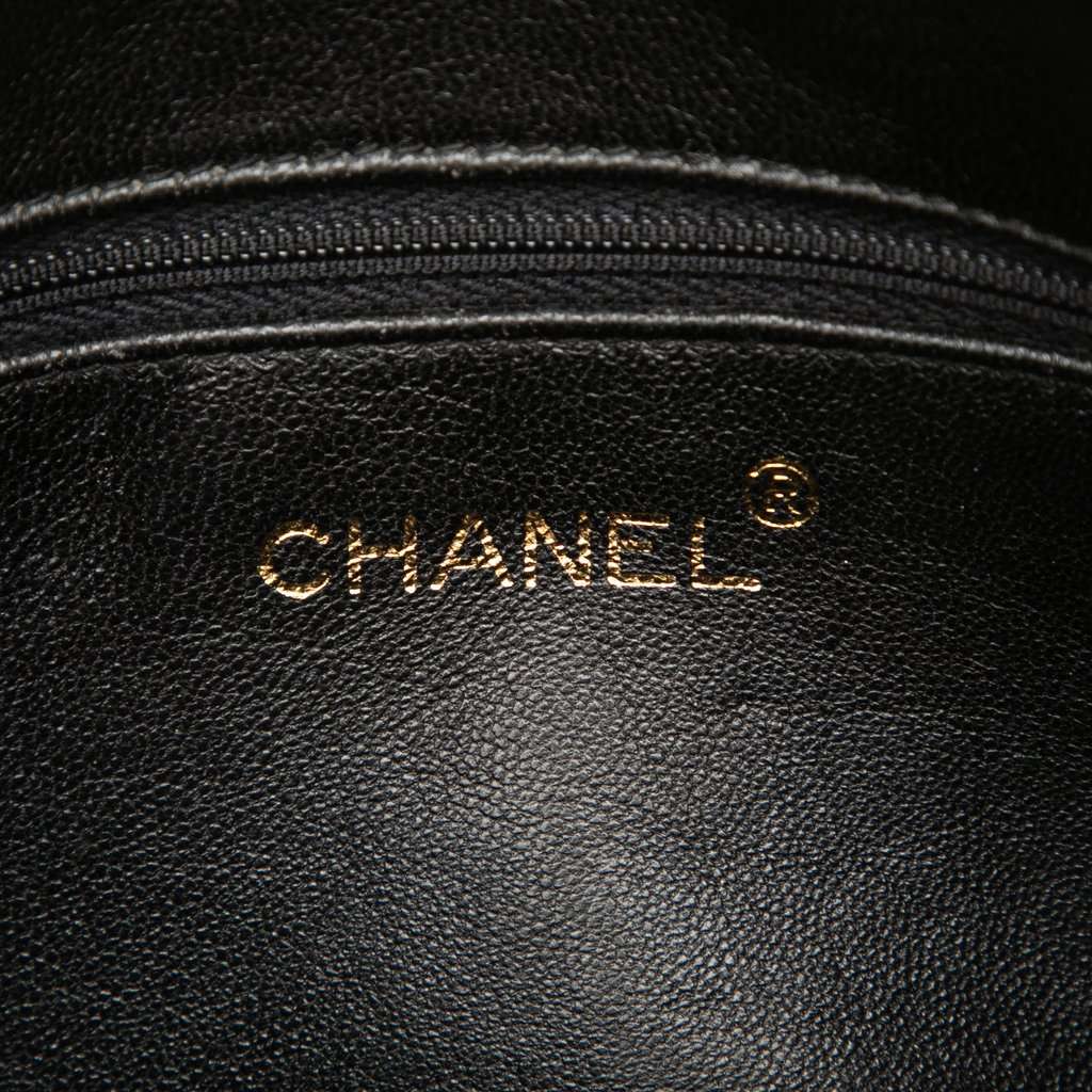 Chanel CC Suede Tassel Clutch Blue Leather Good - Box View