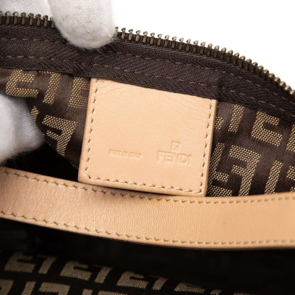 Fendi Zucchino Canvas Handbag Brown Very good - Box View