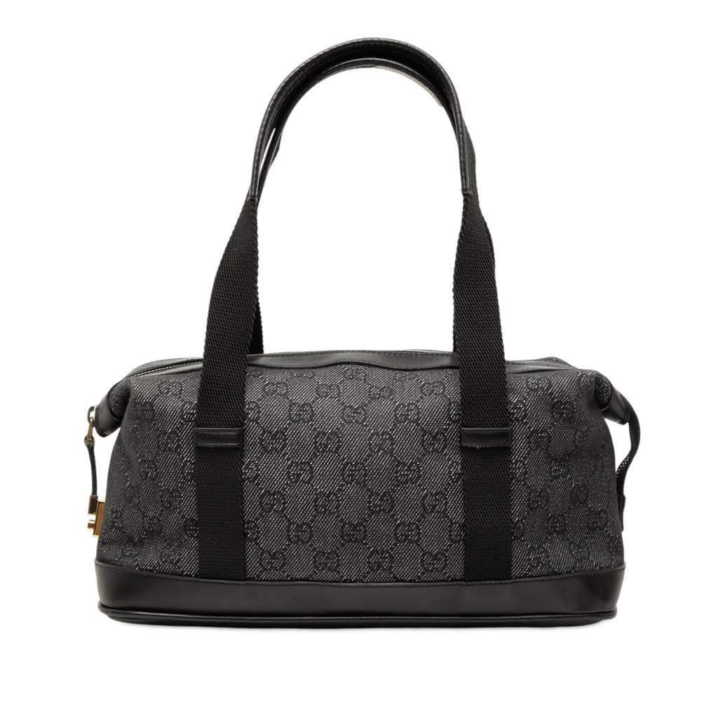 Gucci GG Denim Shoulder Bag Navy Very good - Front View