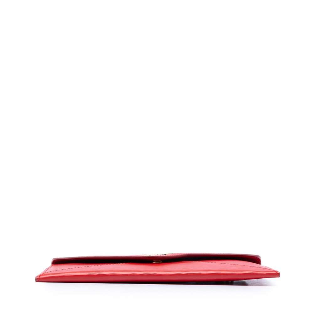 Prada Vitello Move Envelope Clutch Red Leather Very good condition - Inside View