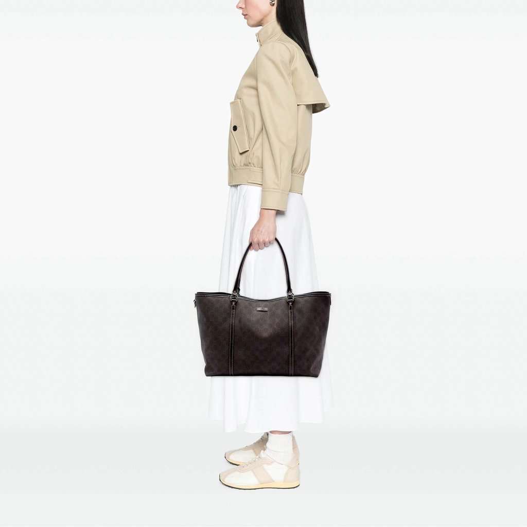 Gucci Large GG Supreme Joy Tote Brown Very good condition - Box View