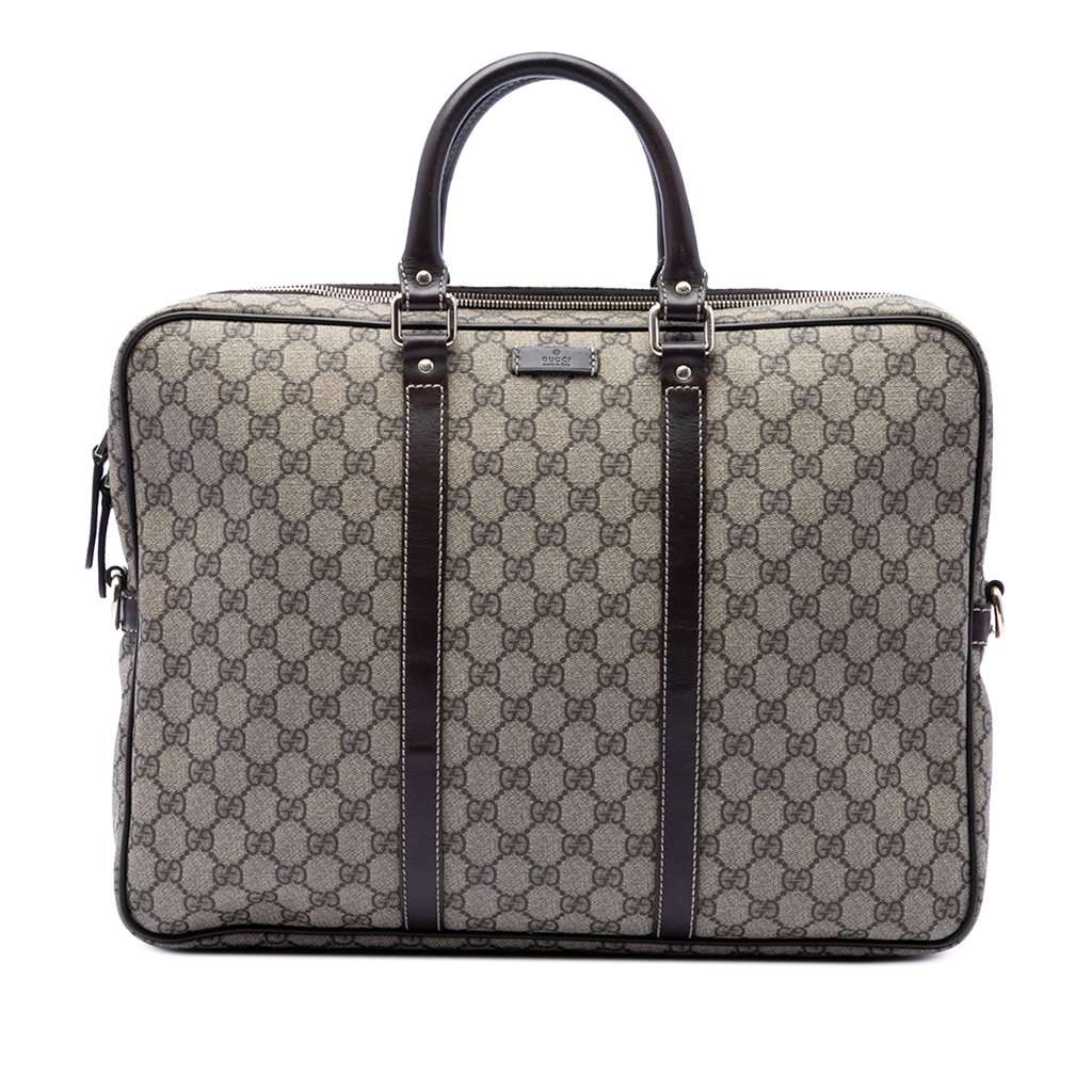 Gucci GG Supreme Business Bag Beige Very good condition - Front View