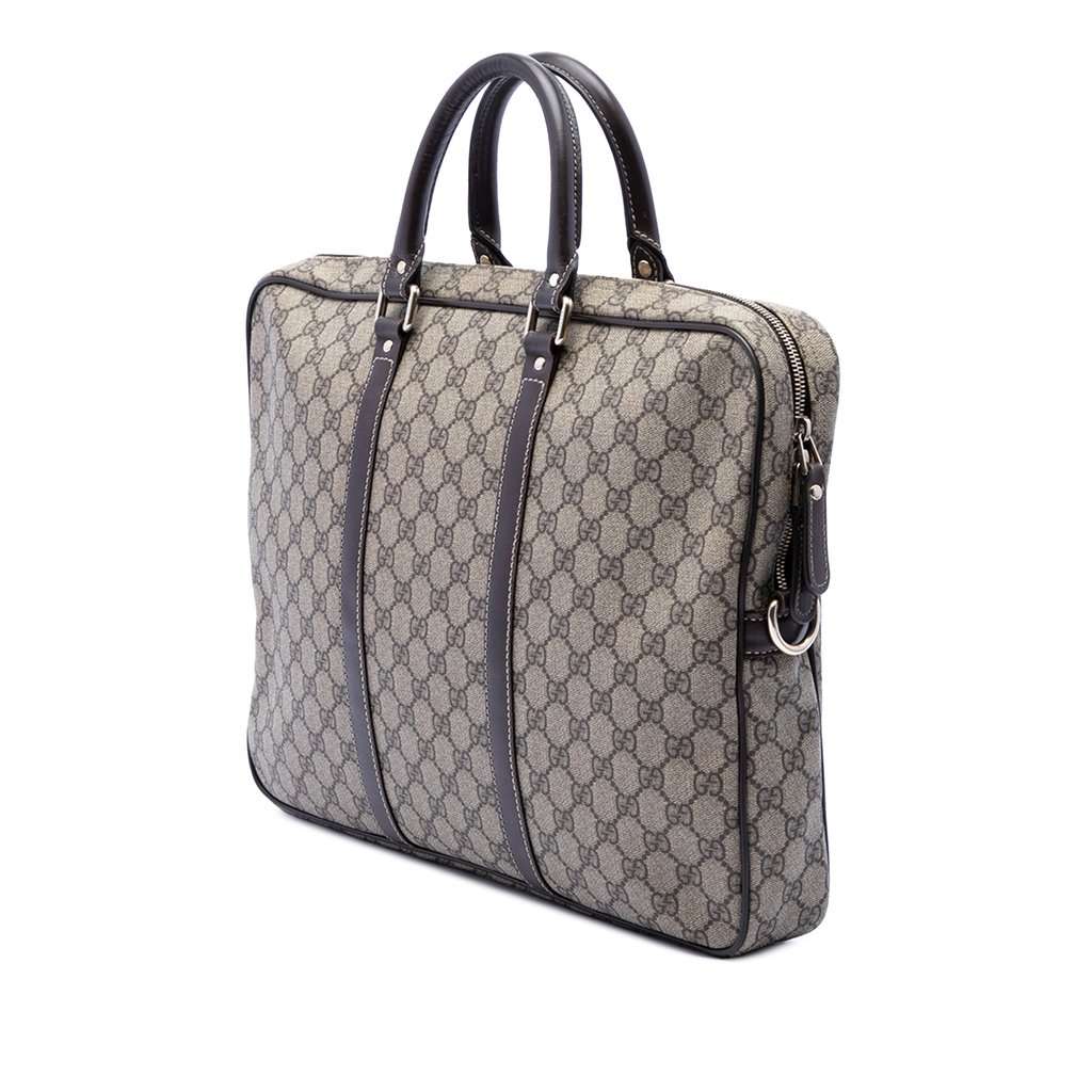Gucci GG Supreme Business Bag Beige Very good condition - Back View