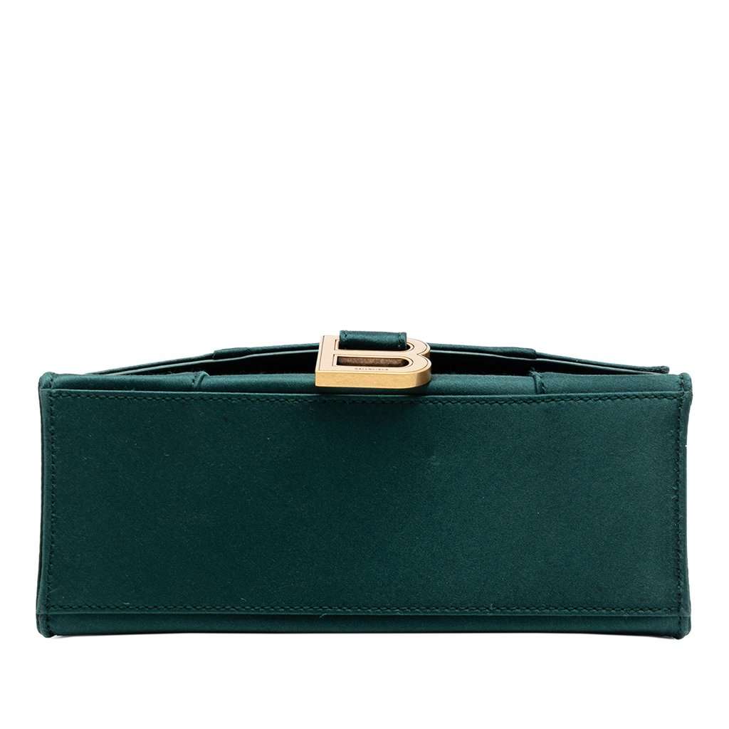 Balenciaga Satin Hourglass Top Handle Bag XS Green Very good condition - Inside View