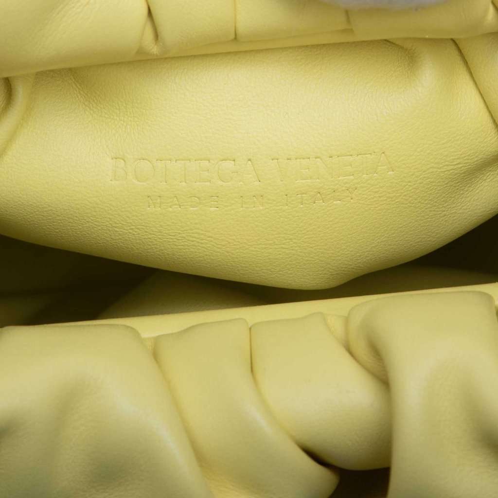 Bottega Veneta Lambskin The Shoulder Pouch Yellow Leather Very good - Model View