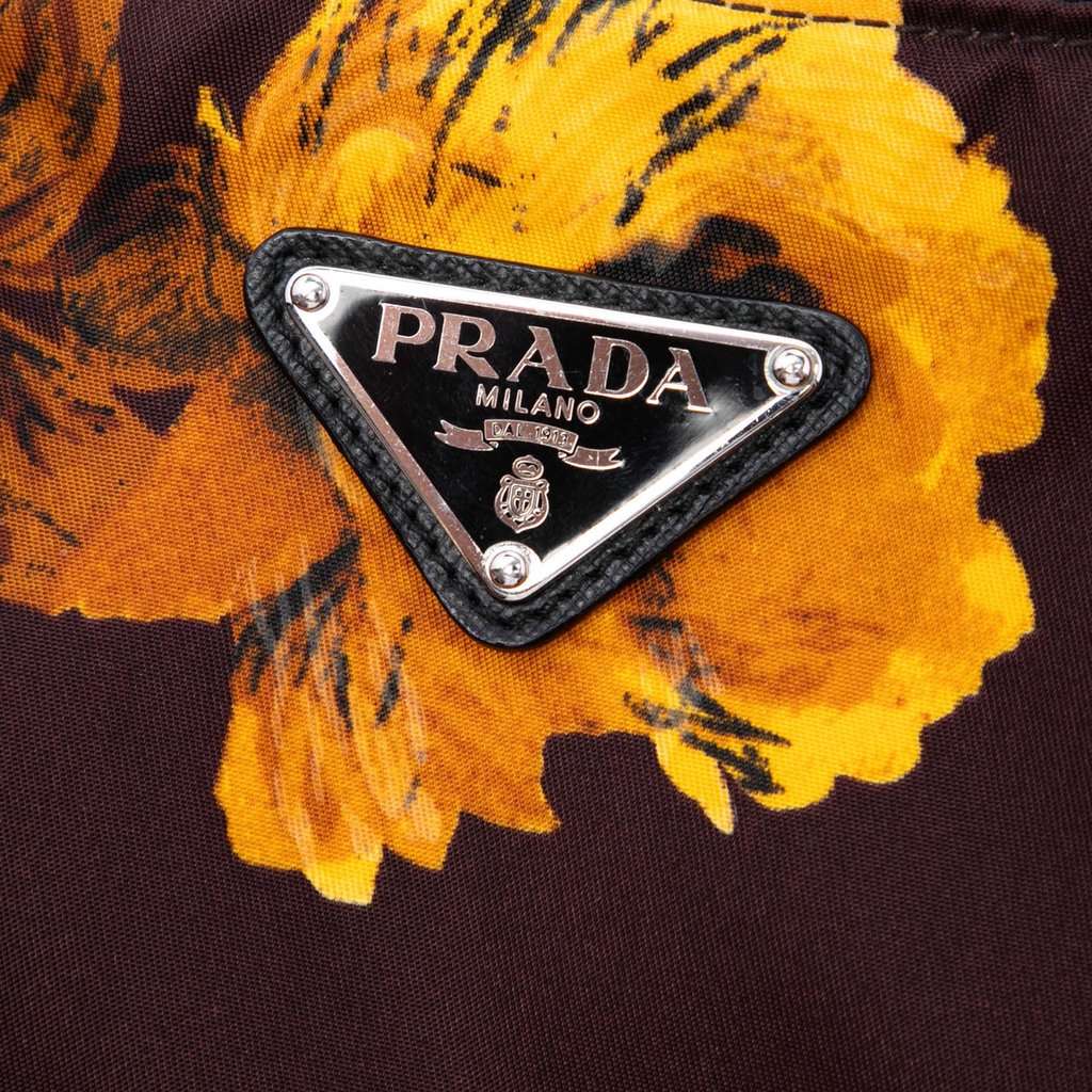 Prada Tessuto Stampato Satchel Brown Very good condition - Box View