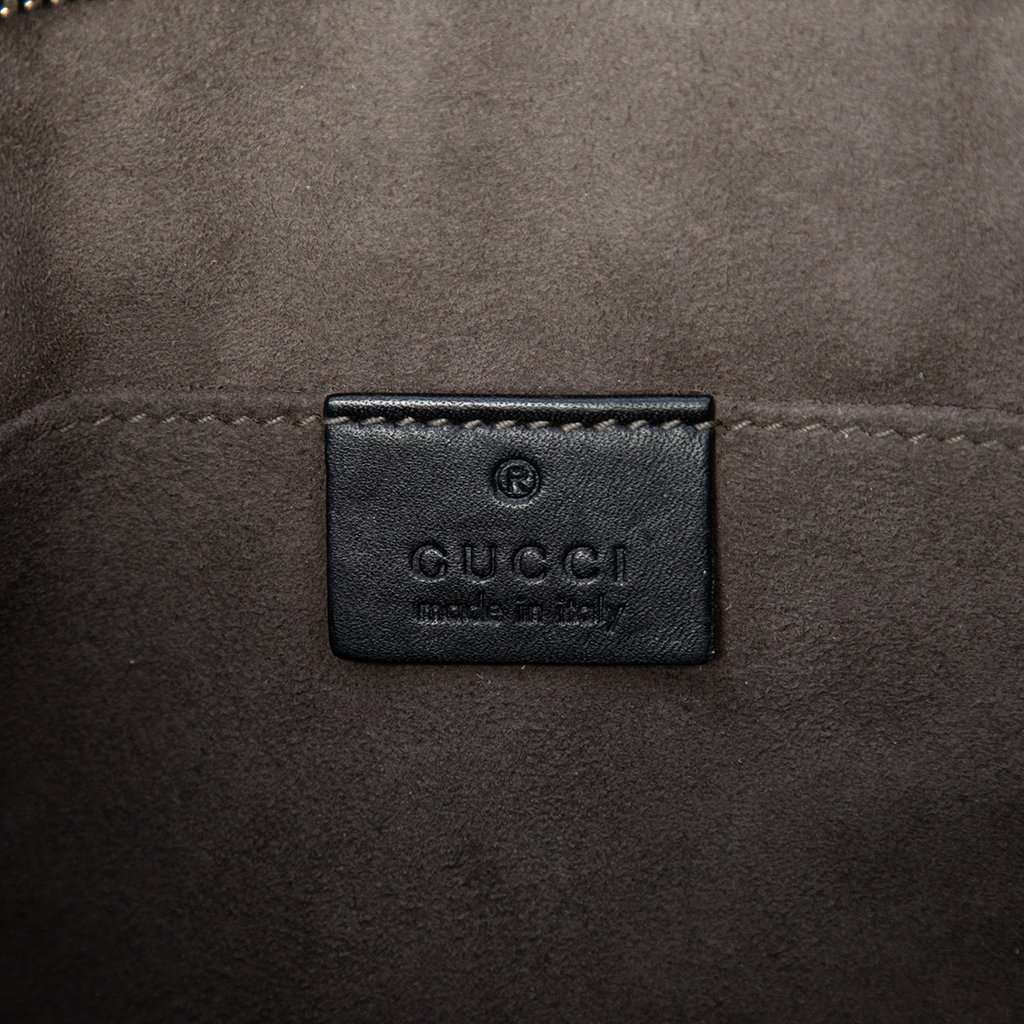 Gucci Guccissima Web Clutch Black Leather Very good - Box View