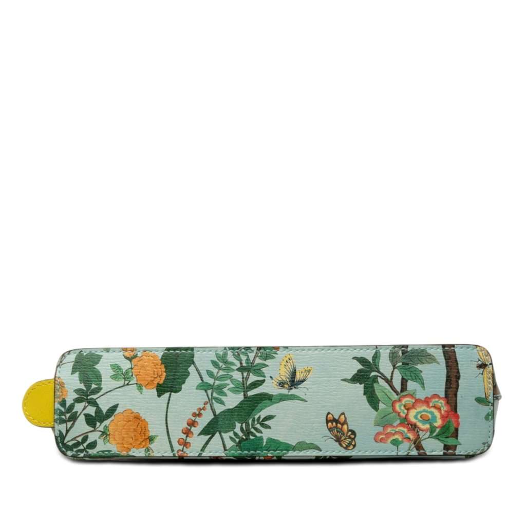 Gucci Calfskin Tian Pencil Case Blue Leather Very good - Inside View
