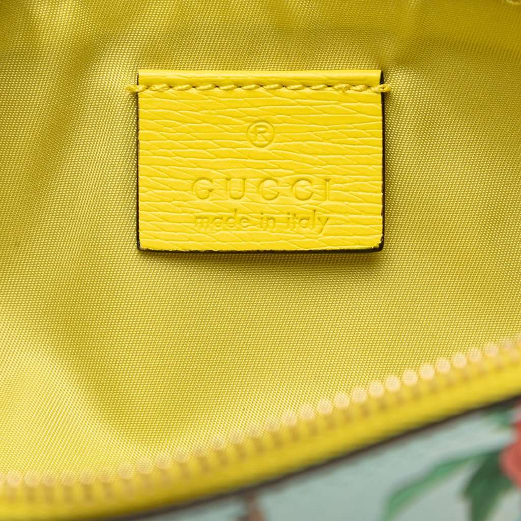 Gucci Calfskin Tian Pencil Case Blue Leather Very good - Box View