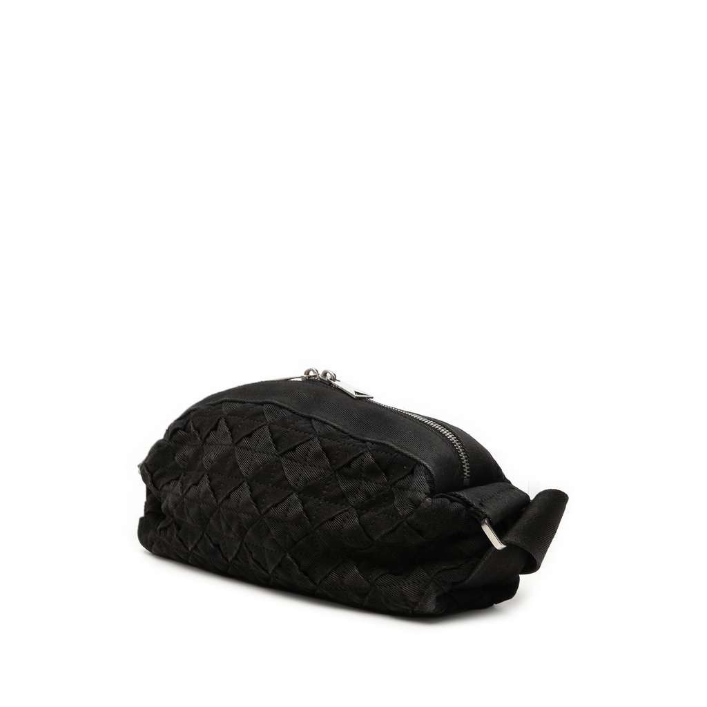 Bottega Veneta Canvas Intrecciato Webbing Belt Bag Black Very good condition - Back View