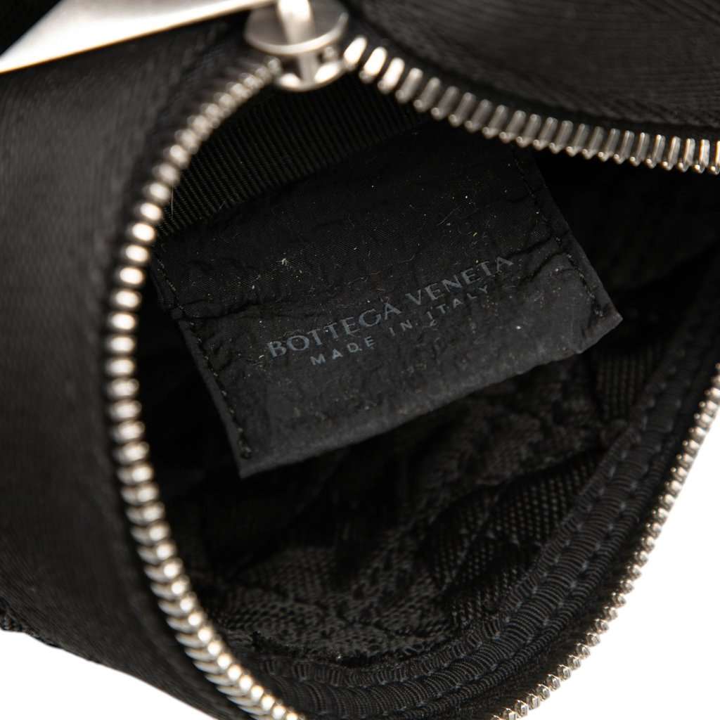 Bottega Veneta Canvas Intrecciato Webbing Belt Bag Black Very good condition - Box View