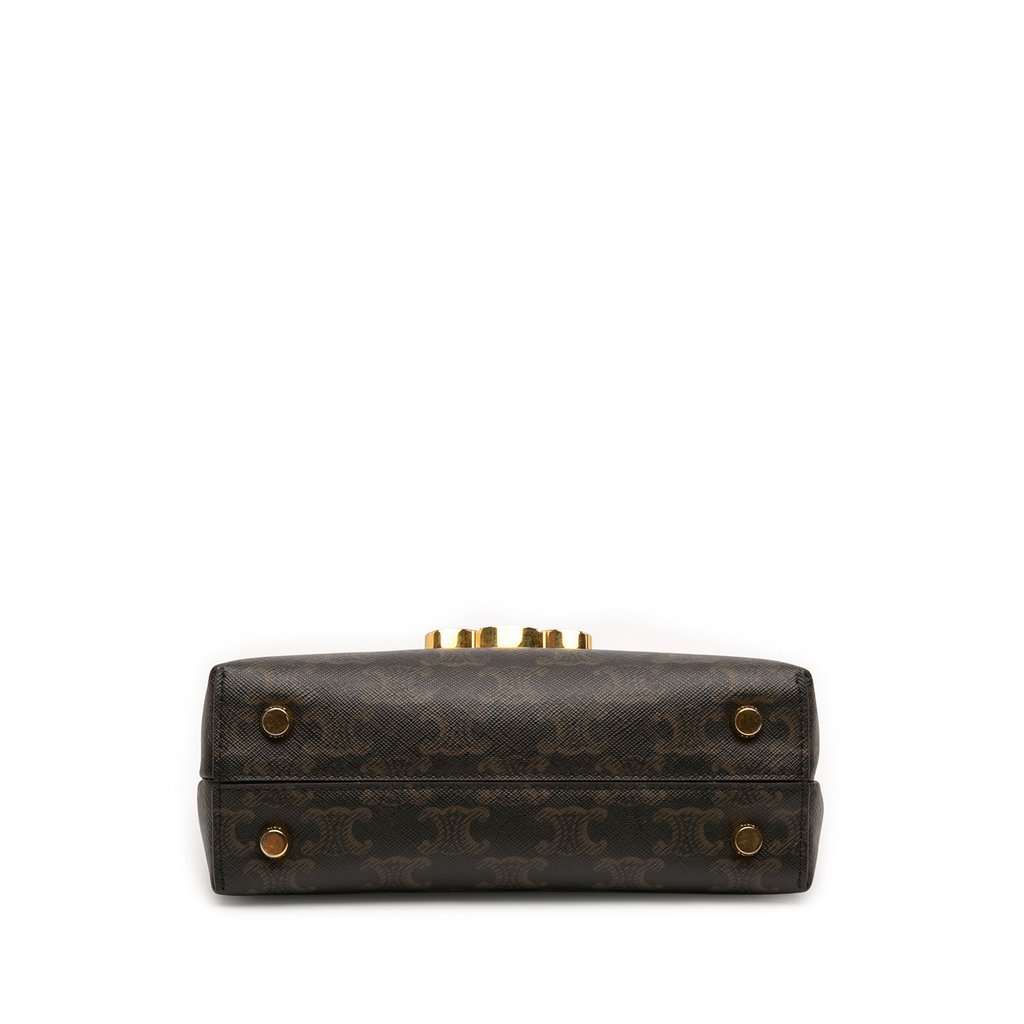 Celine Teen Triomphe Coated Canvas Nino Bag Brown Very good condition - Inside View