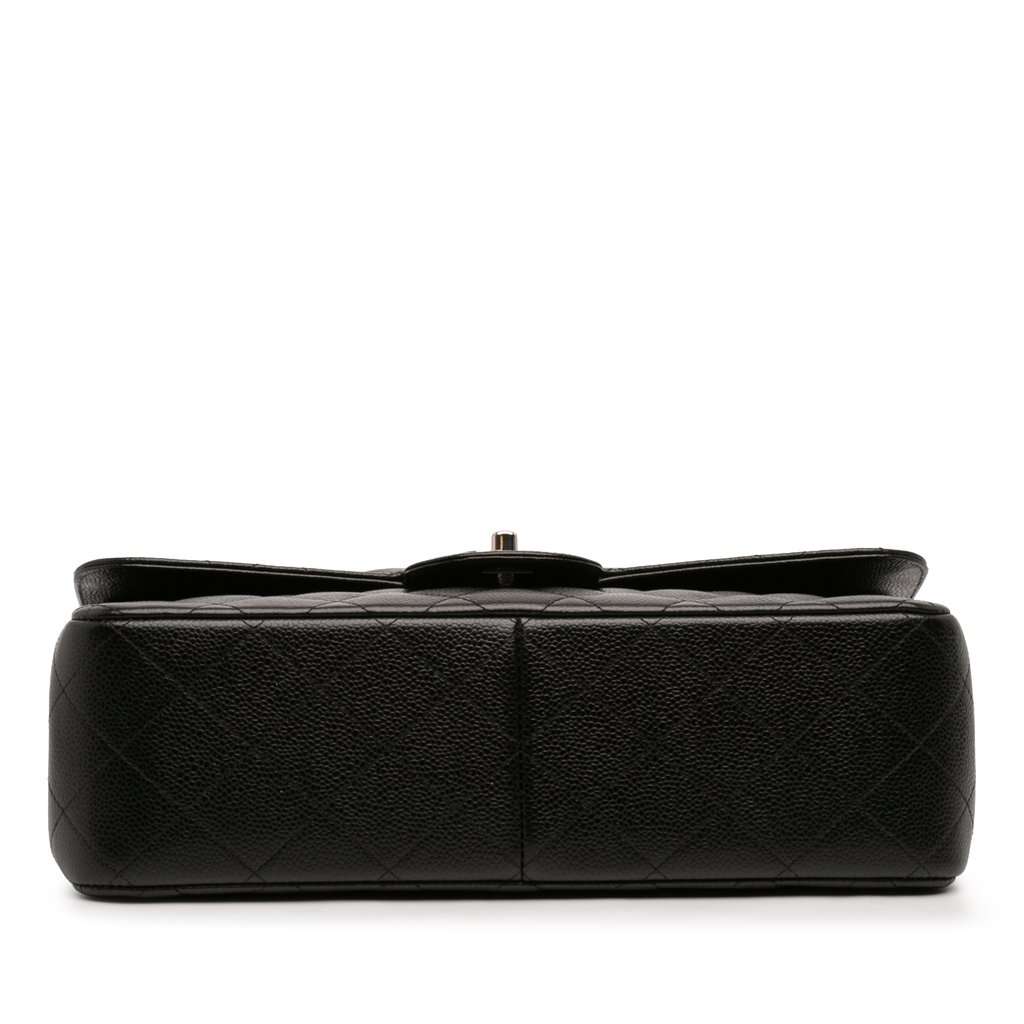 Chanel Jumbo Classic Caviar Double Flap Black Leather Very good condition - Inside View