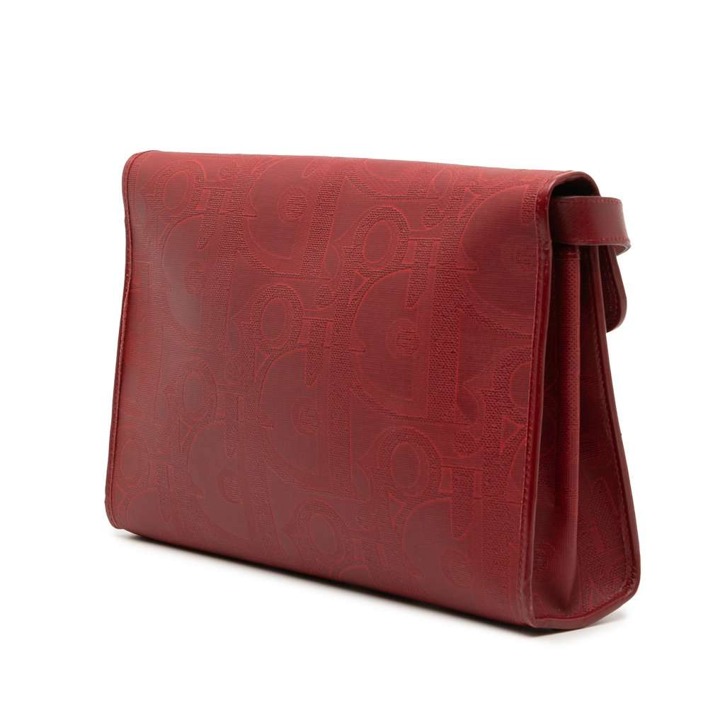Dior Diorissimo Trotter Coated Canvas Crossbody Red Very good - Back View