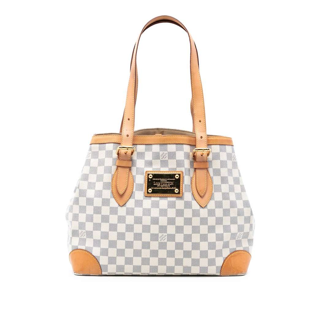 Louis Vuitton Damier Azur Hampstead MM White Very good condition - Front View