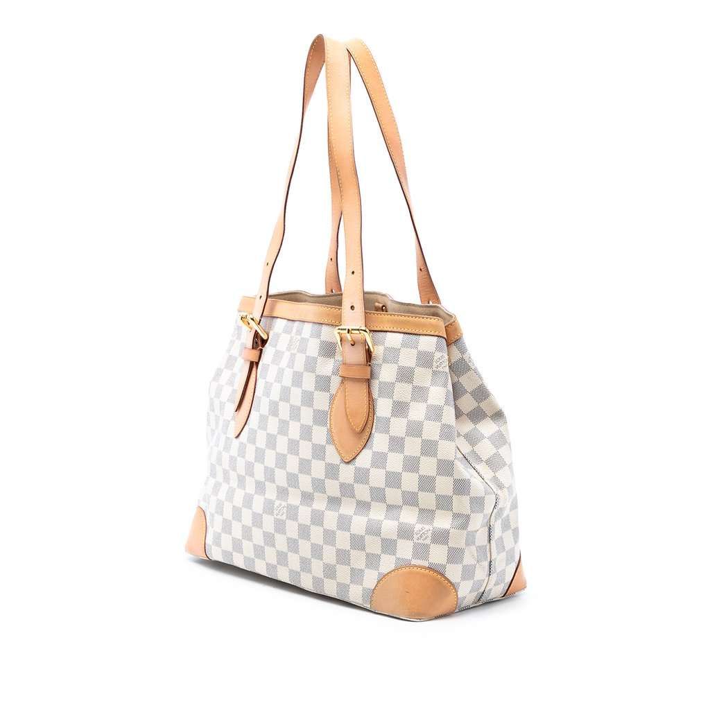 Louis Vuitton Damier Azur Hampstead MM White Very good condition - Back View