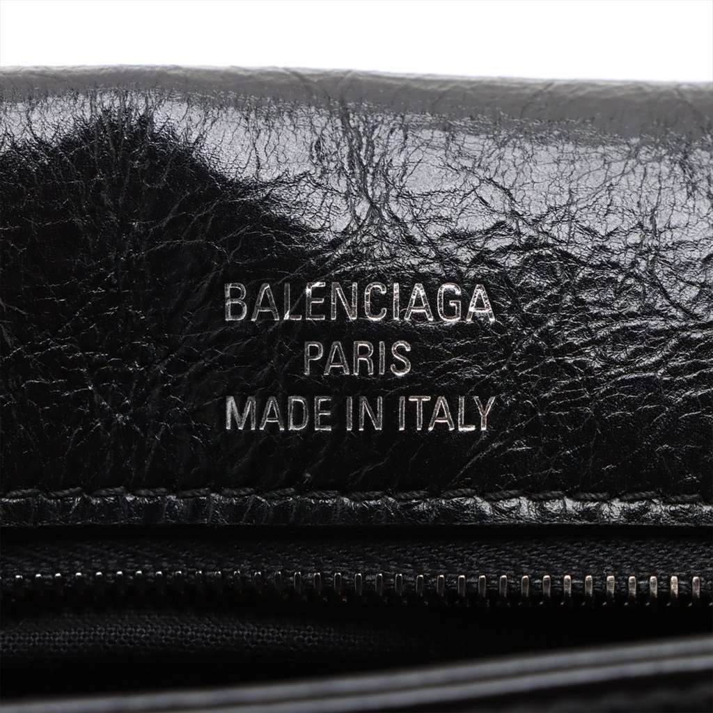 Balenciaga Small Leather BB Soft Flap Satchel Black Leather Very good condition - Box View