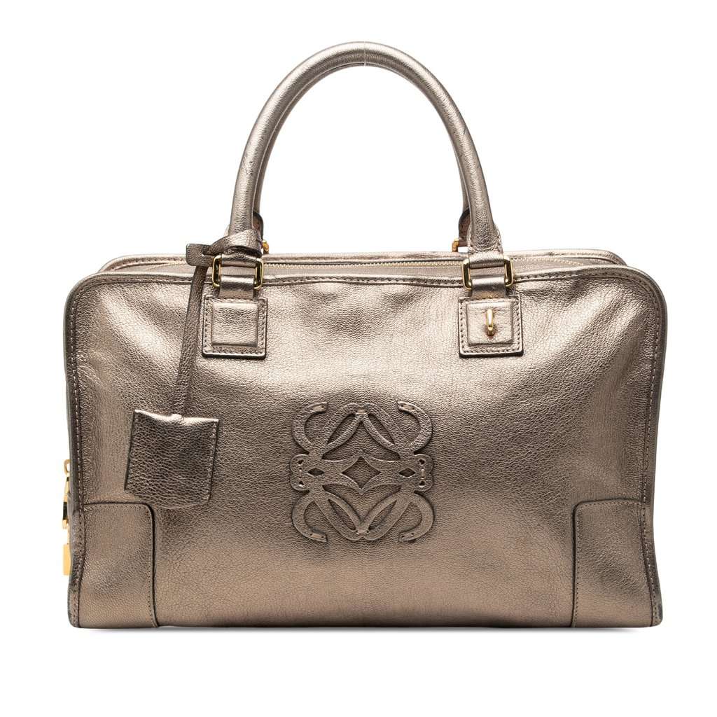LOEWE Metallic Goatskin Amazona 36 Brown Leather Very good - Front View