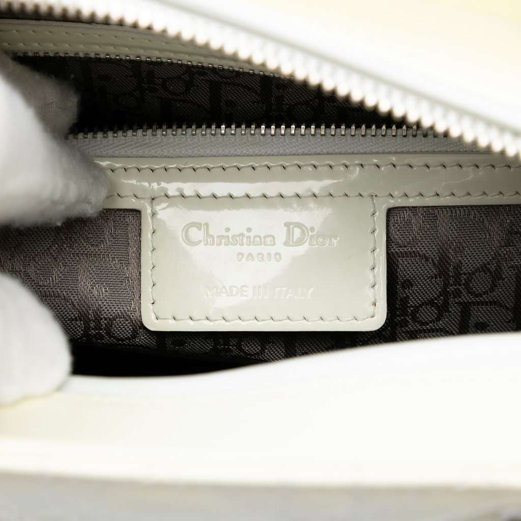 Dior Large Lambskin Cannage Lady Dior White Leather Very good condition - Box View