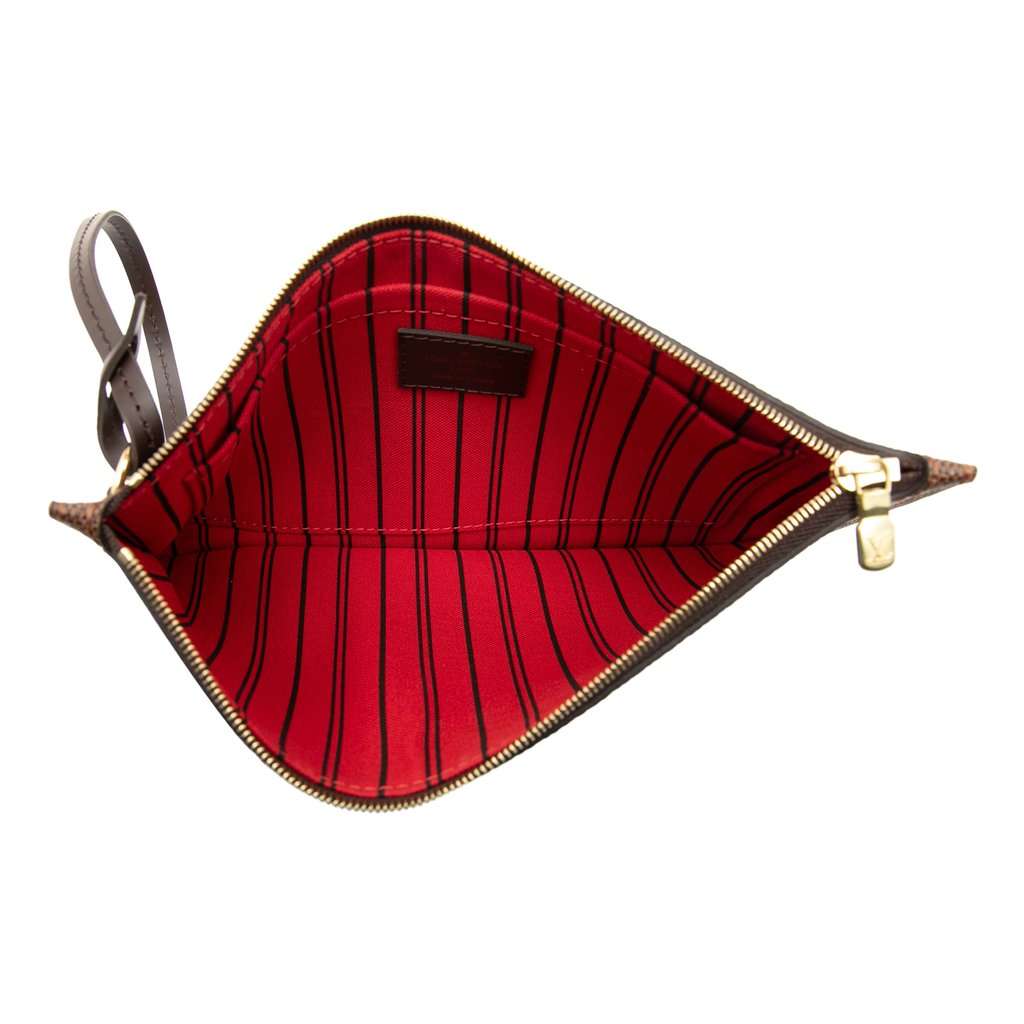 Louis Vuitton Damier Ebene Neverfull MM Pouch Brown Very good - Model View