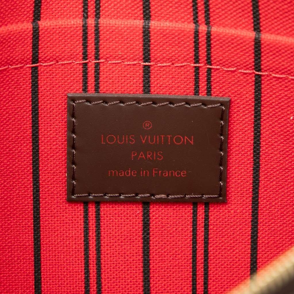 Louis Vuitton Damier Ebene Neverfull MM Pouch Brown Very good - Box View