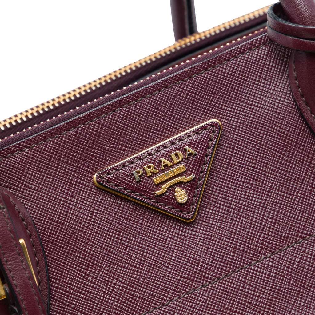 Prada Saffiano Greche Paradigme Bag Red Leather Very good - Box View