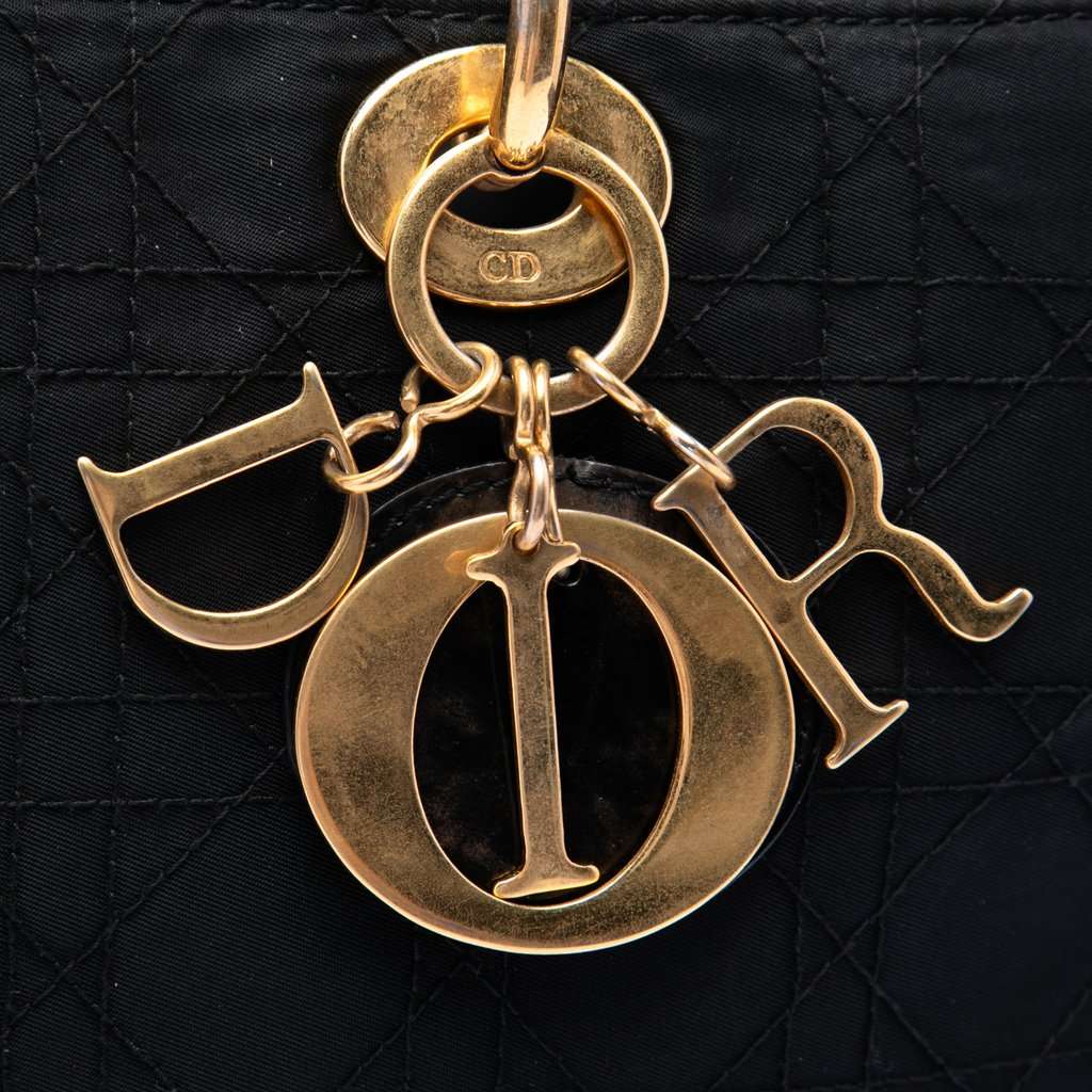 Dior Large Nylon Cannage Lady Dior Black Very good condition - Box View