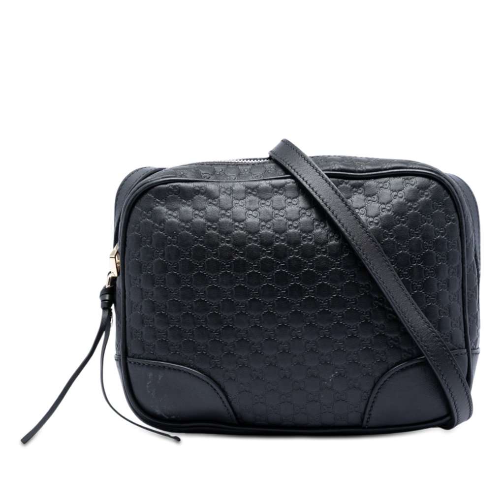 Gucci Microguccissima Bree Crossbody Black Leather Very good - Front View