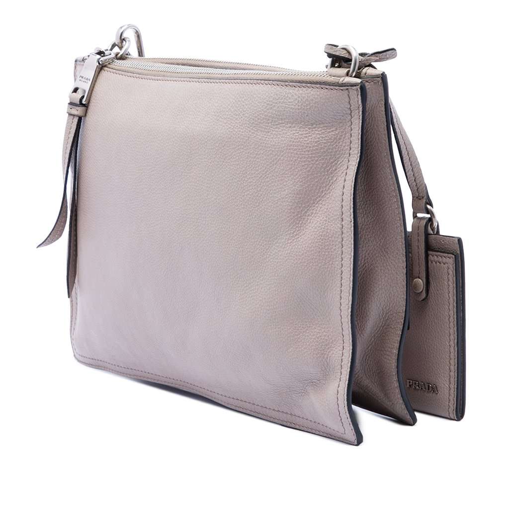 Prada Glace Calf Etiquette Satchel MultiColor Leather Very good condition - Back View