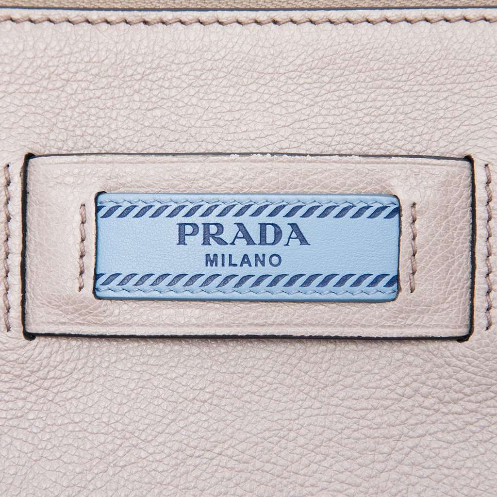 Prada Glace Calf Etiquette Satchel MultiColor Leather Very good condition - Box View