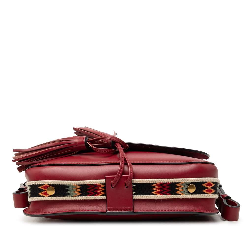 Dior Calfskin DiorOdeo Flap Red Leather Very good condition - Inside View