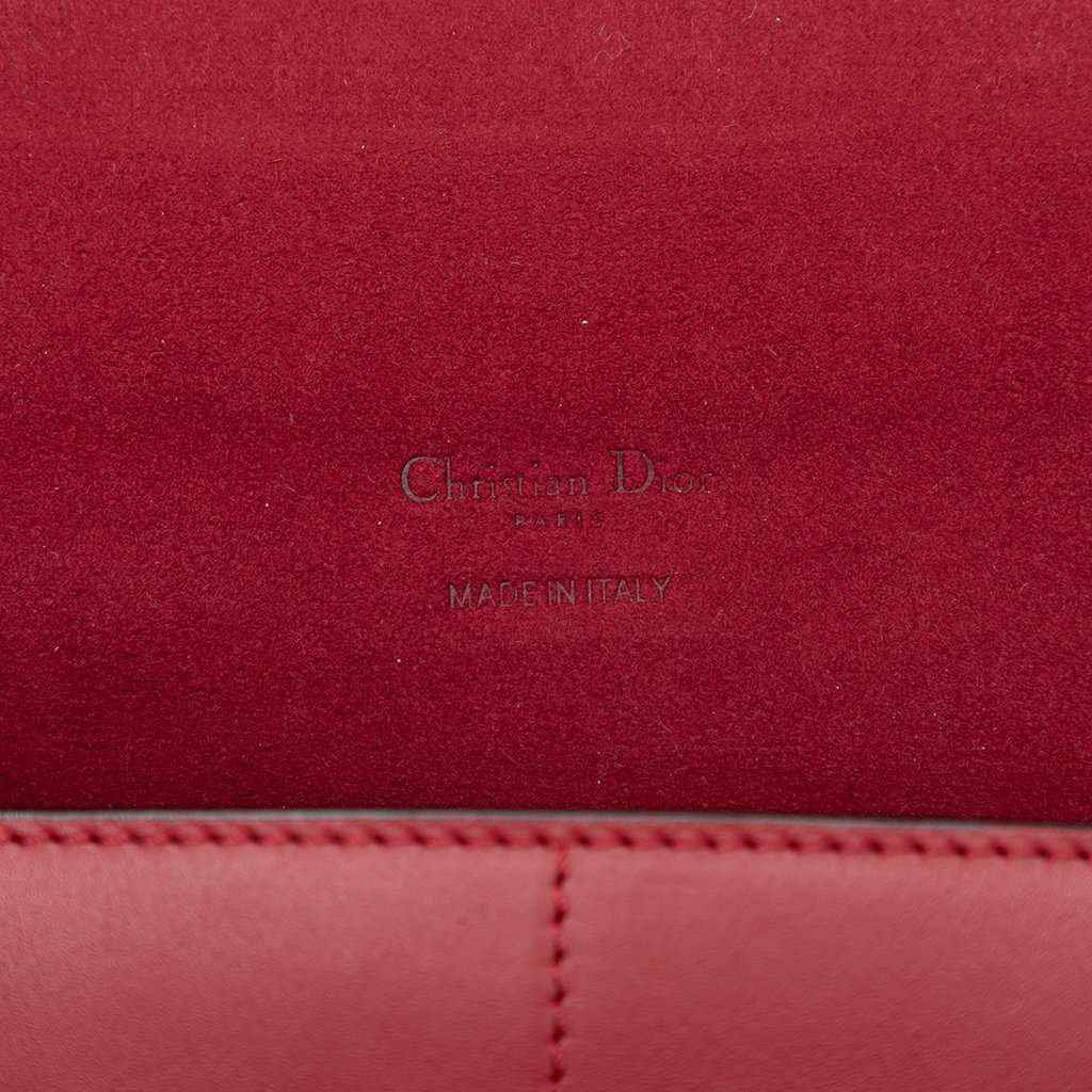 Dior Calfskin DiorOdeo Flap Red Leather Very good condition - Box View
