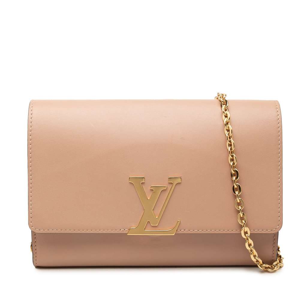 Louis Vuitton Louise Chain GM Beige Leather Very good - Front View