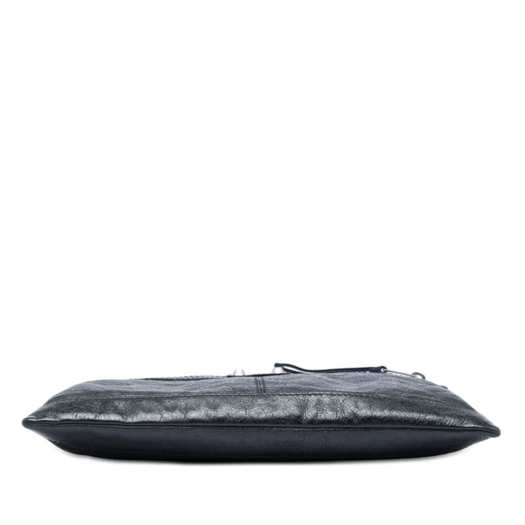 Balenciaga Lambskin Motocross Classic Clip M Clutch Black Leather Very good - Inside View