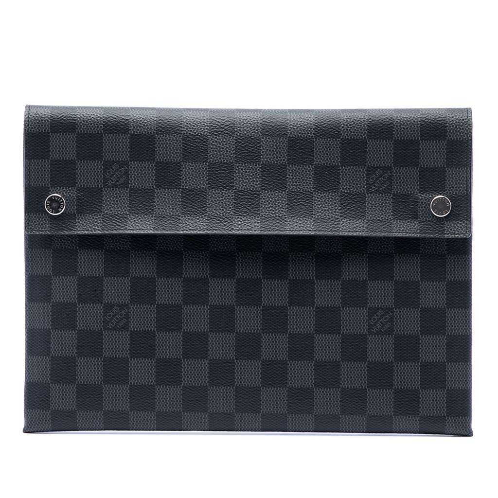 Louis Vuitton Damier Graphite Alpha Pochette GM Black Very good condition - Front View