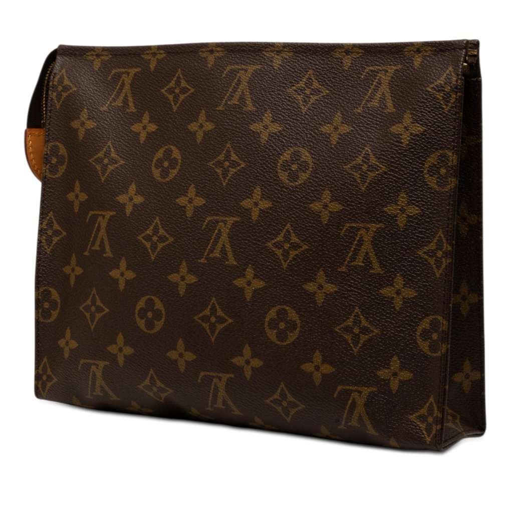 Louis Vuitton Monogram Toiletry Pouch 26 Brown Very good condition - Back View