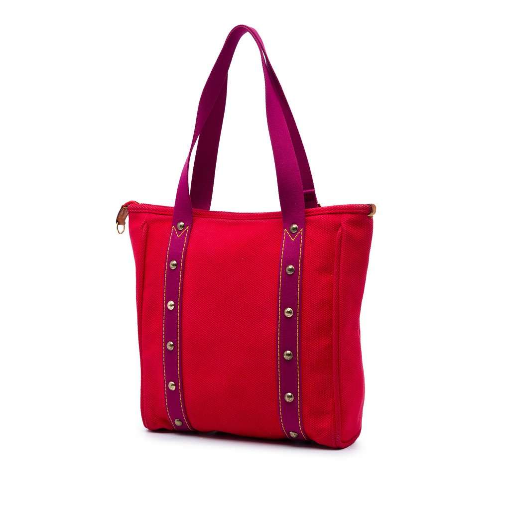 Louis Vuitton Antigua Cabas MM Tote Red Very good condition - Back View