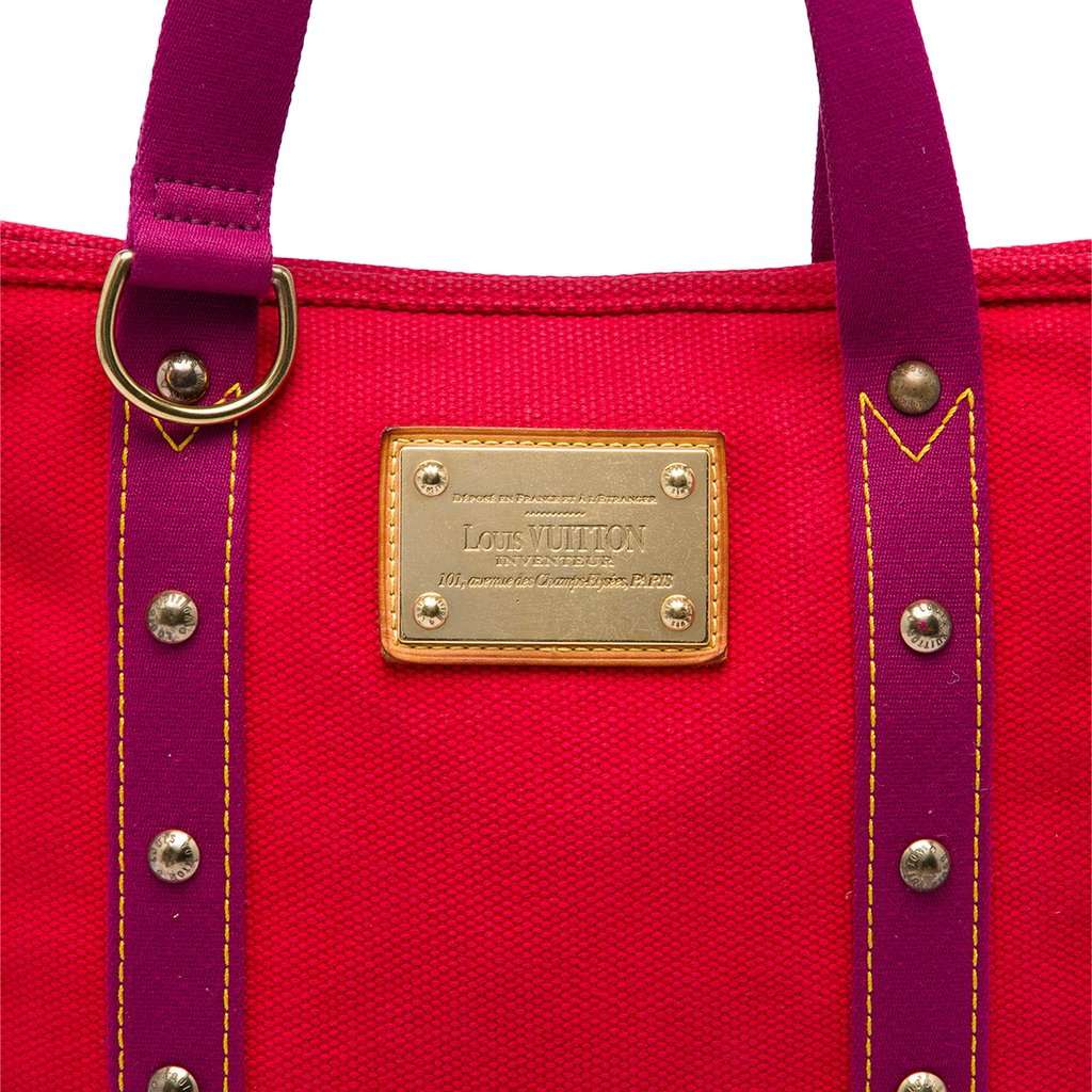 Louis Vuitton Antigua Cabas MM Tote Red Very good condition - Box View
